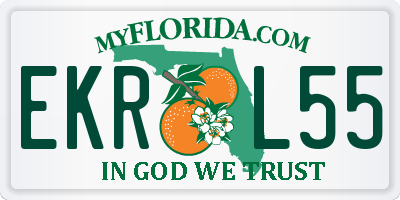 FL license plate EKRL55