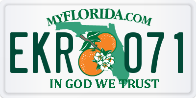 FL license plate EKRO71