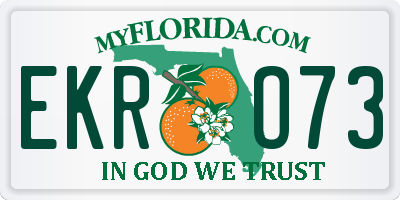 FL license plate EKRO73