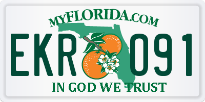 FL license plate EKRO91