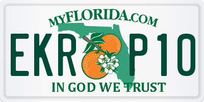 FL license plate EKRP10