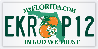 FL license plate EKRP12