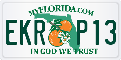 FL license plate EKRP13