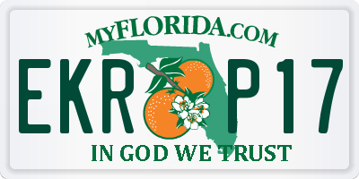 FL license plate EKRP17