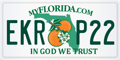 FL license plate EKRP22