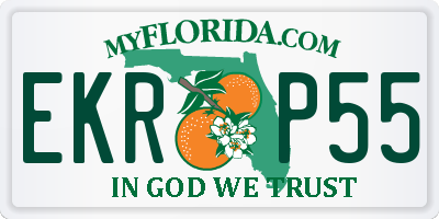 FL license plate EKRP55