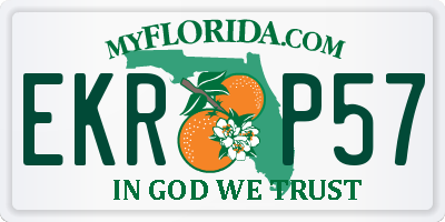 FL license plate EKRP57