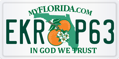 FL license plate EKRP63