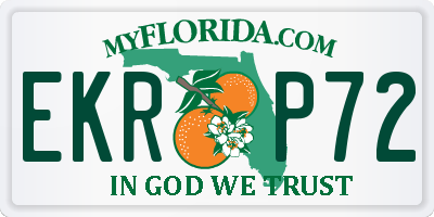FL license plate EKRP72
