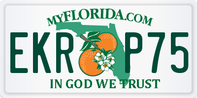 FL license plate EKRP75