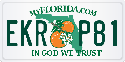 FL license plate EKRP81