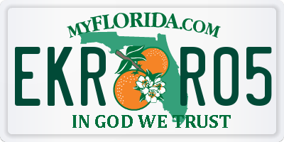 FL license plate EKRR05