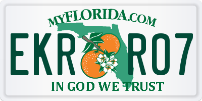FL license plate EKRR07