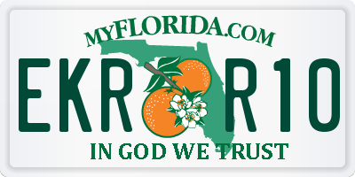 FL license plate EKRR10