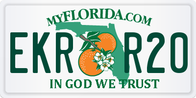 FL license plate EKRR20