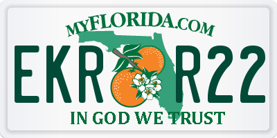 FL license plate EKRR22