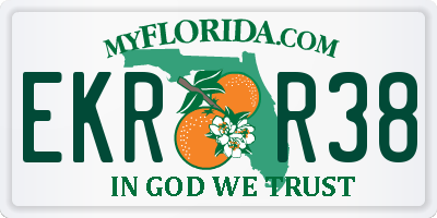 FL license plate EKRR38