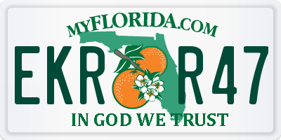 FL license plate EKRR47