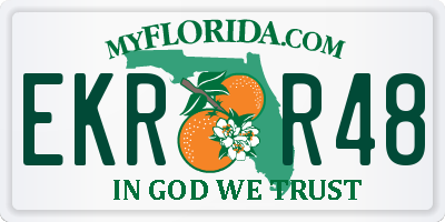 FL license plate EKRR48