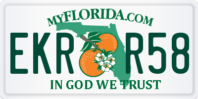 FL license plate EKRR58