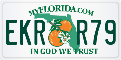FL license plate EKRR79