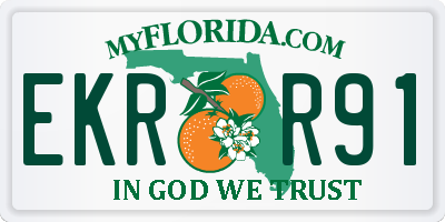 FL license plate EKRR91