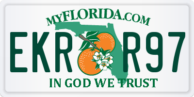 FL license plate EKRR97