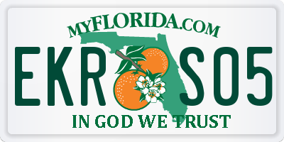 FL license plate EKRS05