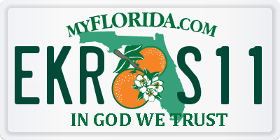 FL license plate EKRS11