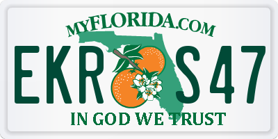 FL license plate EKRS47