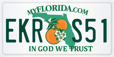 FL license plate EKRS51