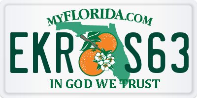 FL license plate EKRS63