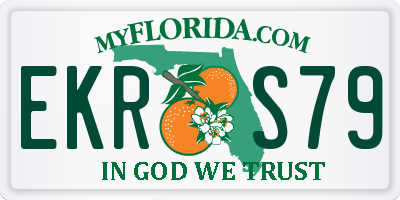 FL license plate EKRS79