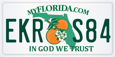 FL license plate EKRS84