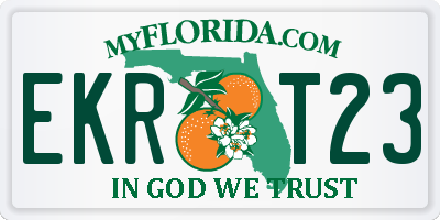 FL license plate EKRT23