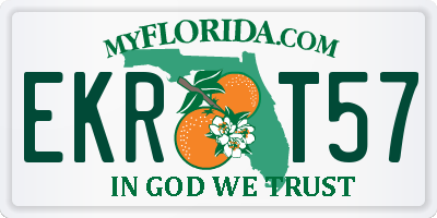 FL license plate EKRT57