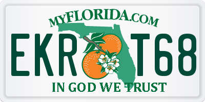 FL license plate EKRT68