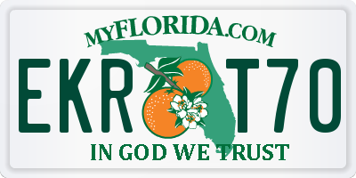 FL license plate EKRT70