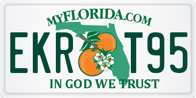 FL license plate EKRT95