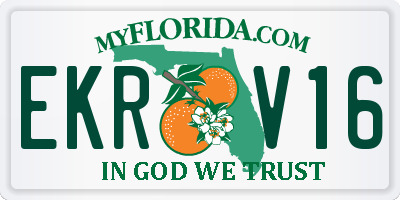 FL license plate EKRV16