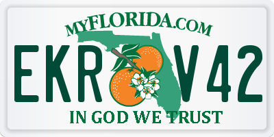FL license plate EKRV42