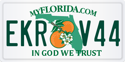 FL license plate EKRV44