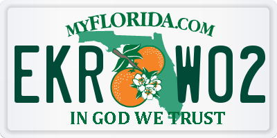FL license plate EKRW02