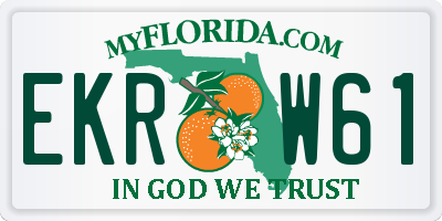FL license plate EKRW61