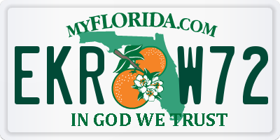 FL license plate EKRW72