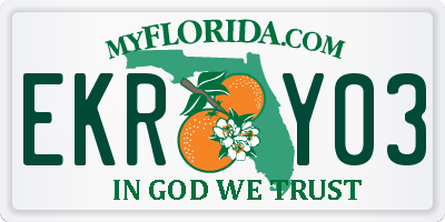 FL license plate EKRY03