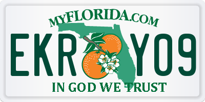 FL license plate EKRY09
