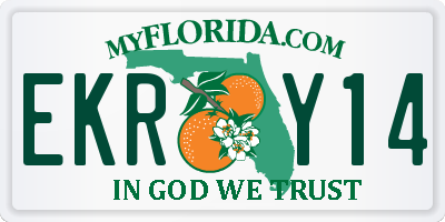 FL license plate EKRY14