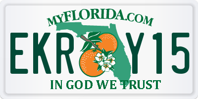 FL license plate EKRY15
