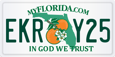 FL license plate EKRY25